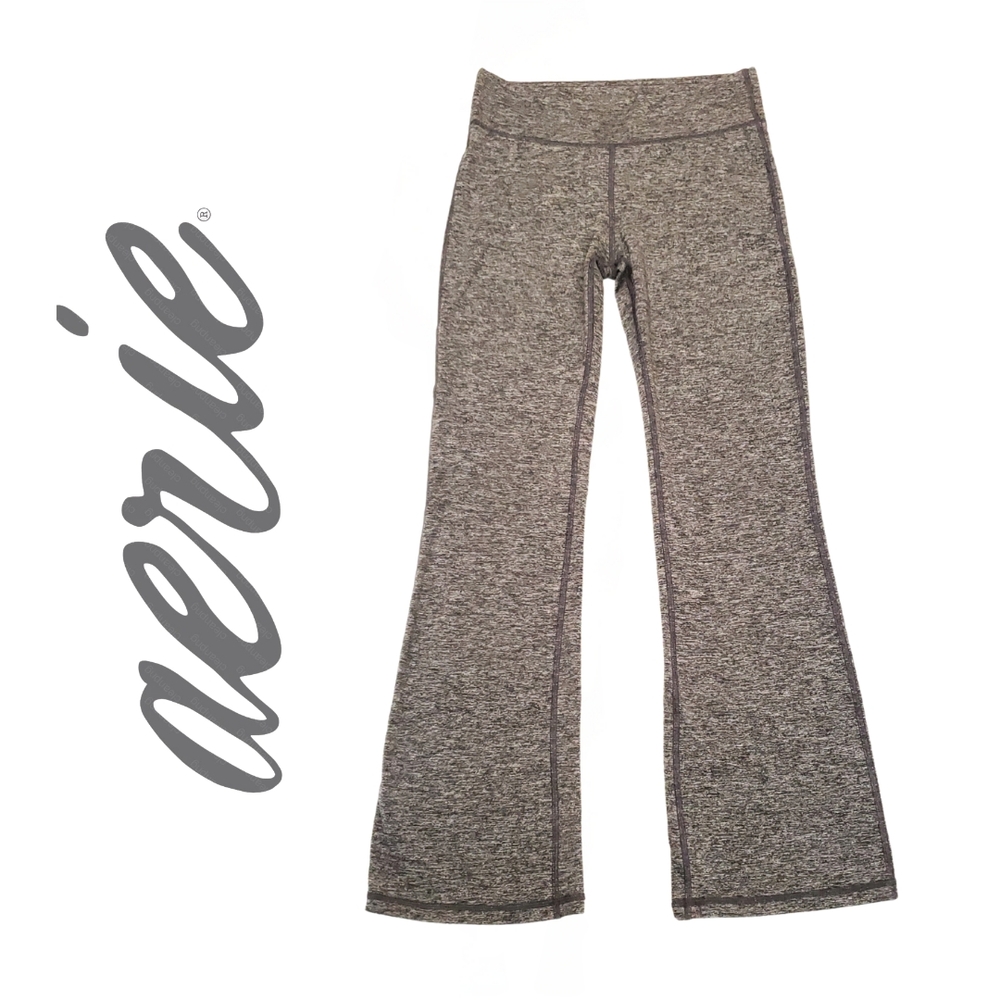 Aerie Women's Heather Gray Flare Leggings Size M